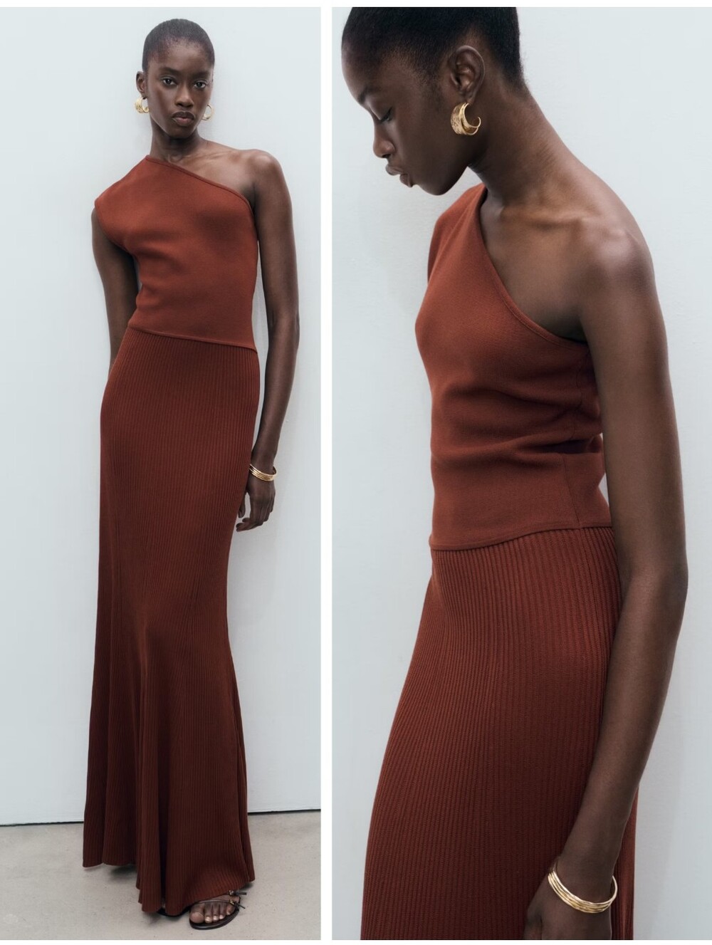 MANGO One-shoulder Dress